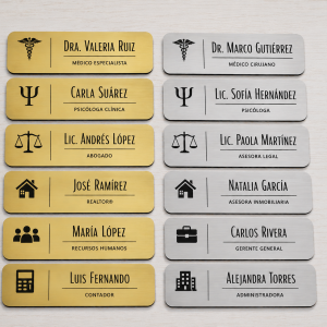 Name Tags Plástico